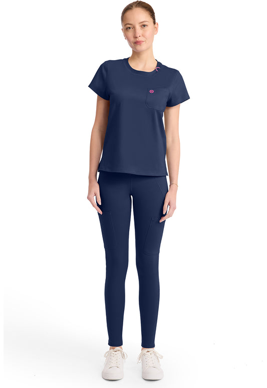 Amp Knit MC751 Women's Crew Neck Tee Navy