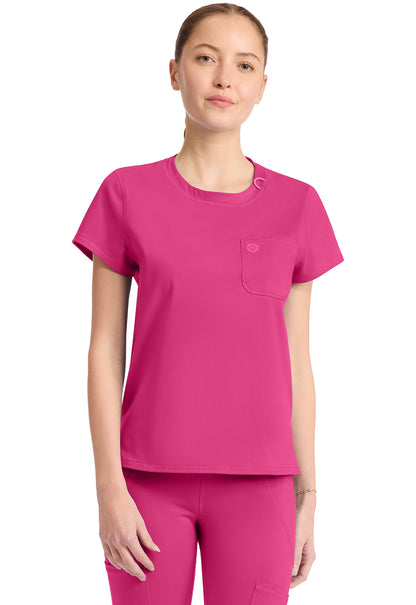 AMP Knit MC751 Crew Neck Tee Pink Power