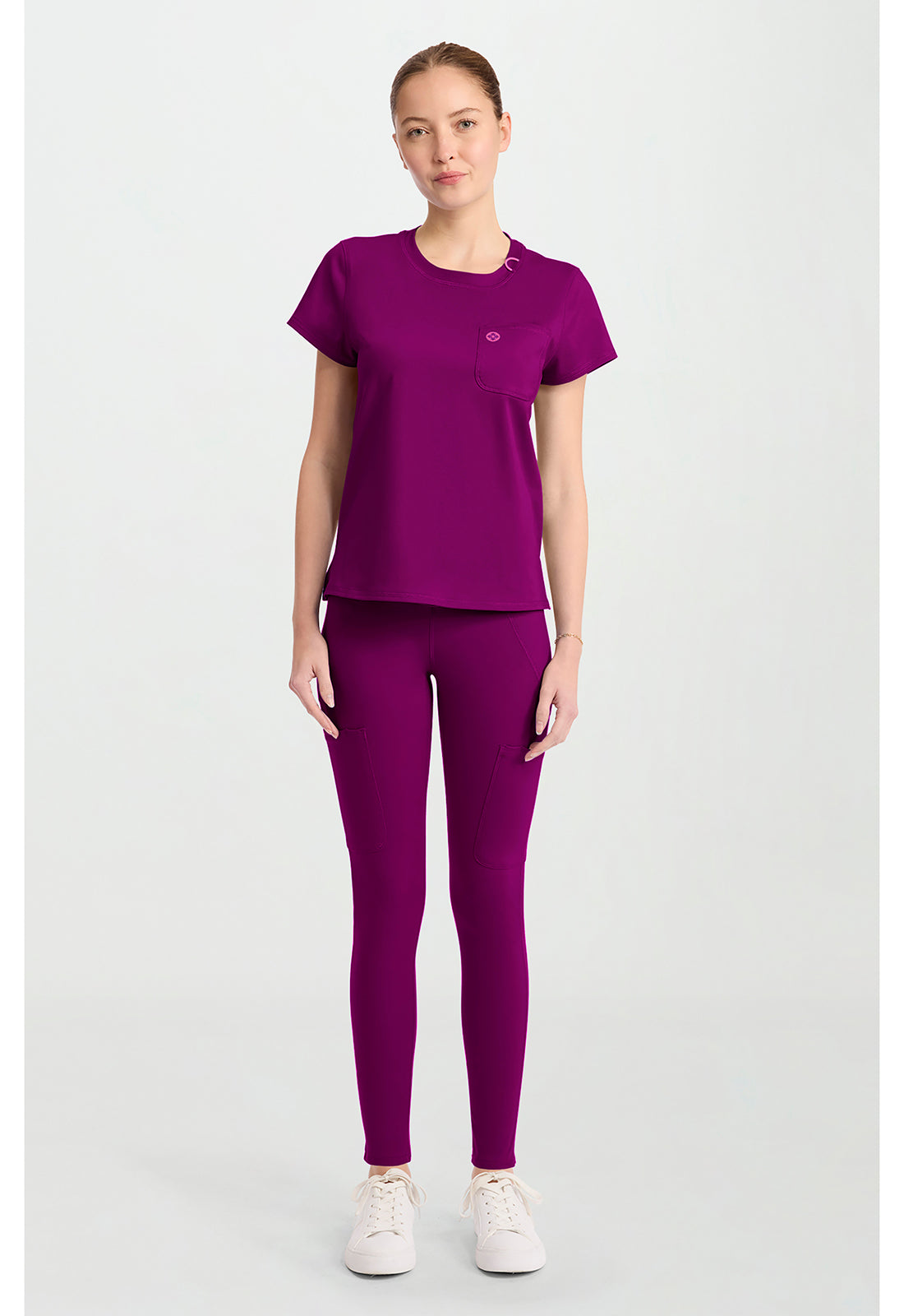 AMP Knit MC751 Crew Neck Tee Plum Royale