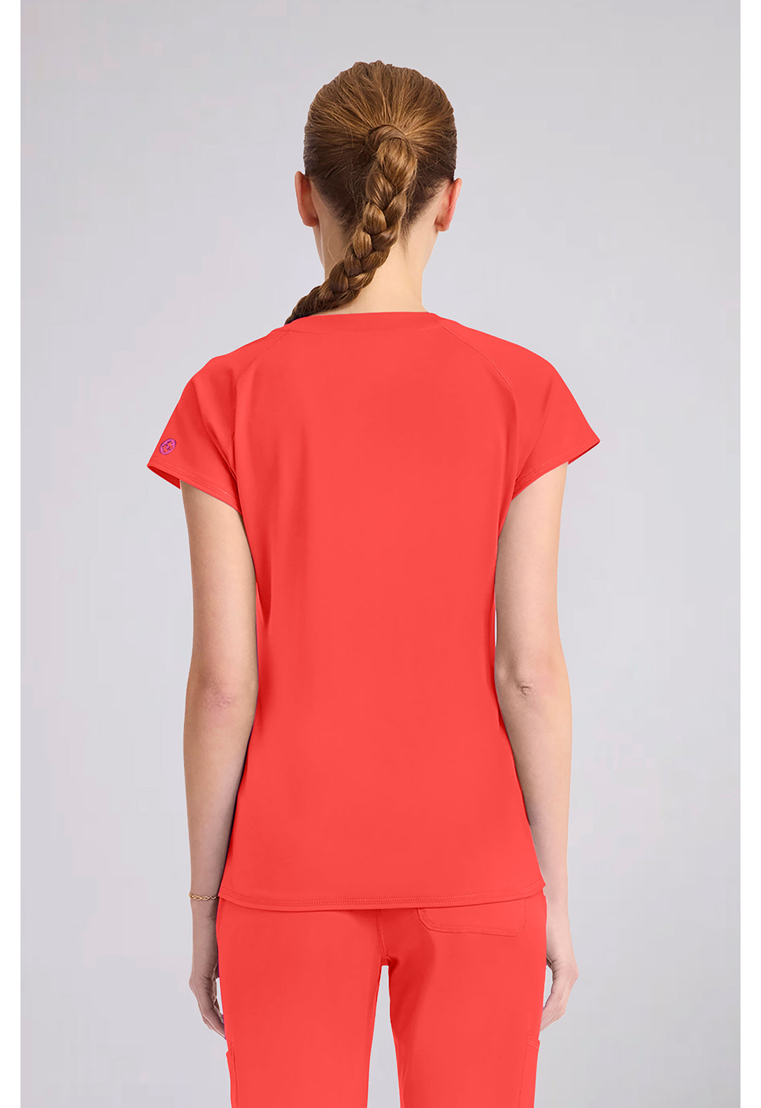 Amp Knit MC752 Women's Raglan V-Neck Scrub Top One In A Melon