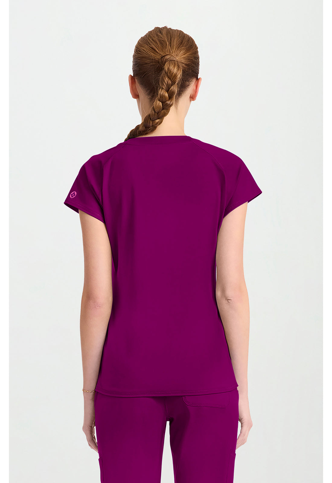 AMP Knit MC752 Raglan V-Neck Top Plum Royale