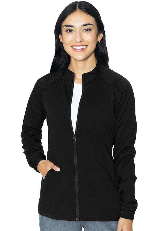 Touch MC7660 Raglan Warmup Black Model Image Front | Med Couture