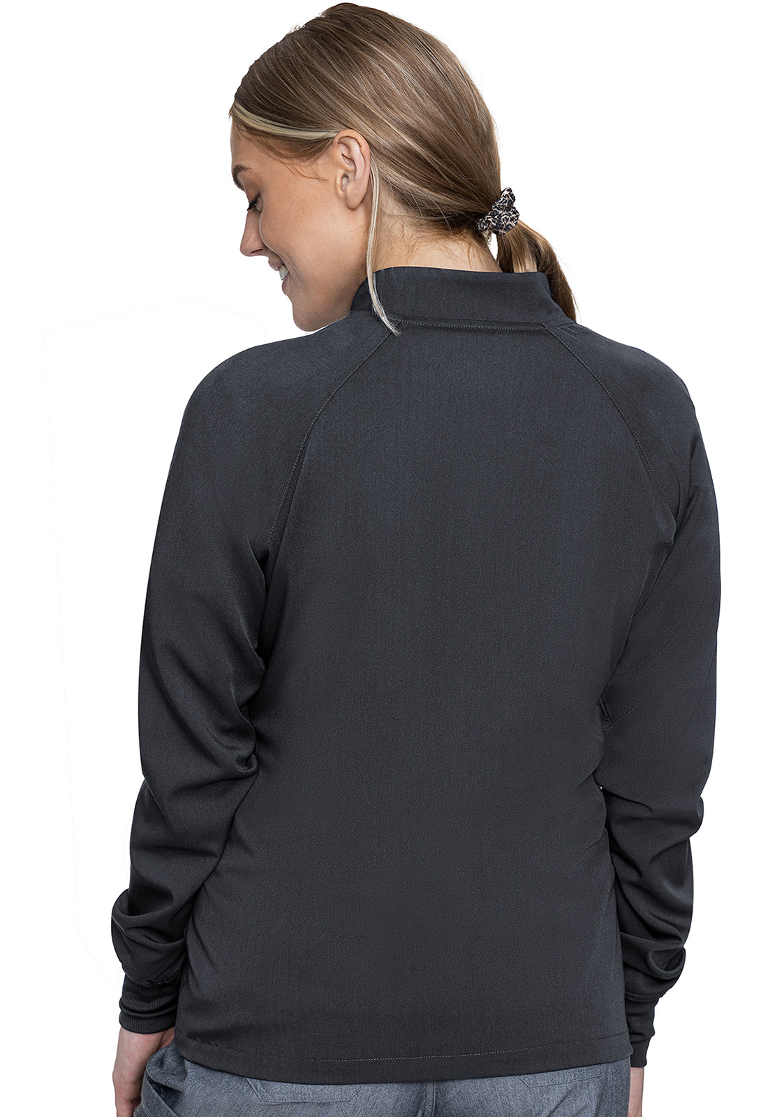 Touch MC7660 Raglan Warmup Black Model Image Back | Med Couture