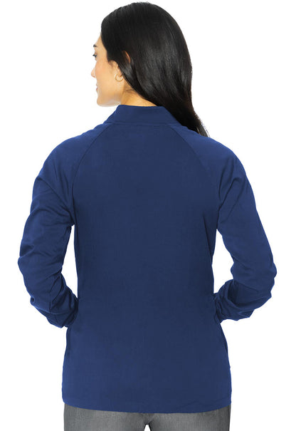 Touch MC7660 Raglan Warmup Navy Model Image Back | Med Couture