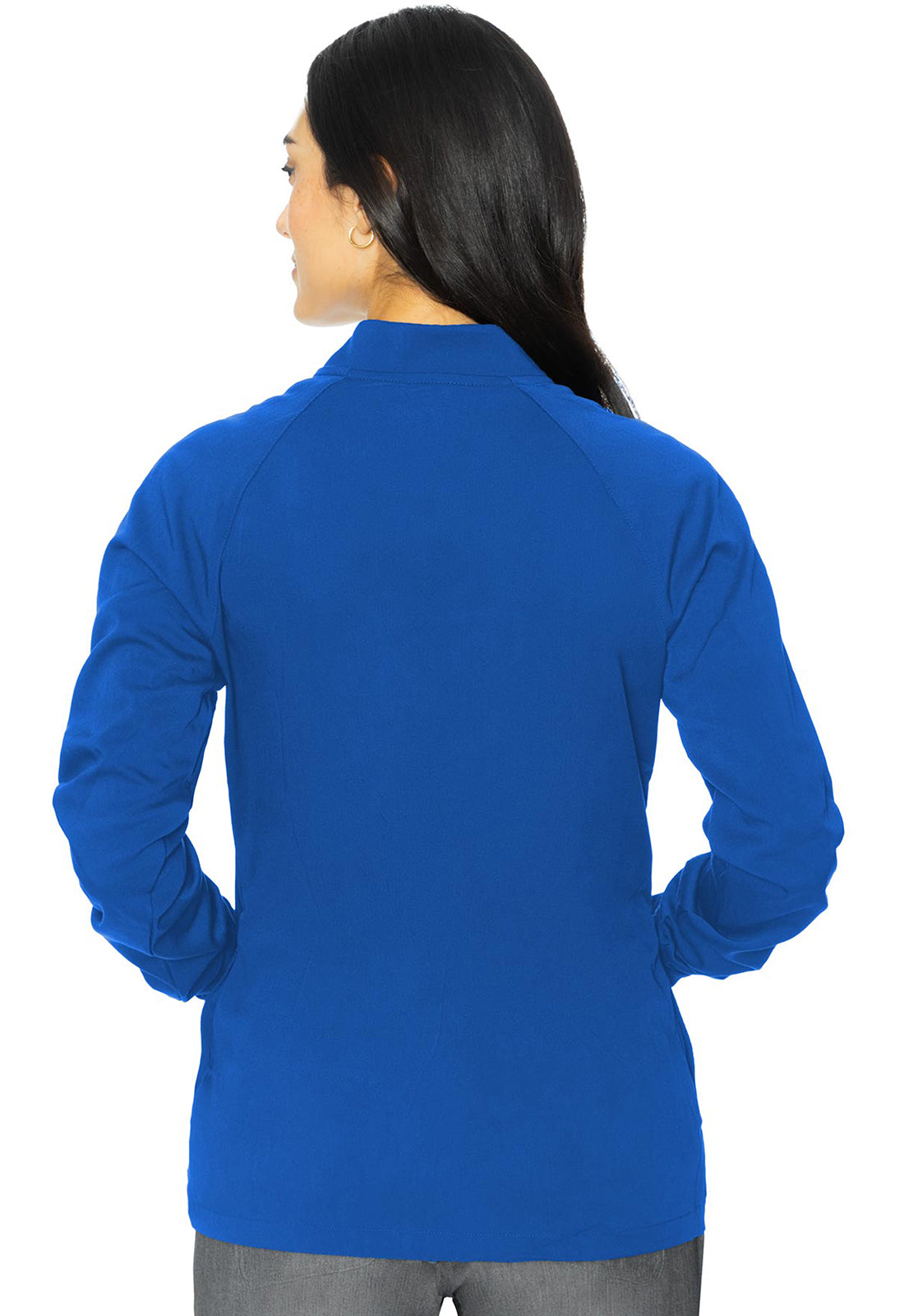 Touch MC7660 Raglan Warmup Royal Model Image Back | Med Couture