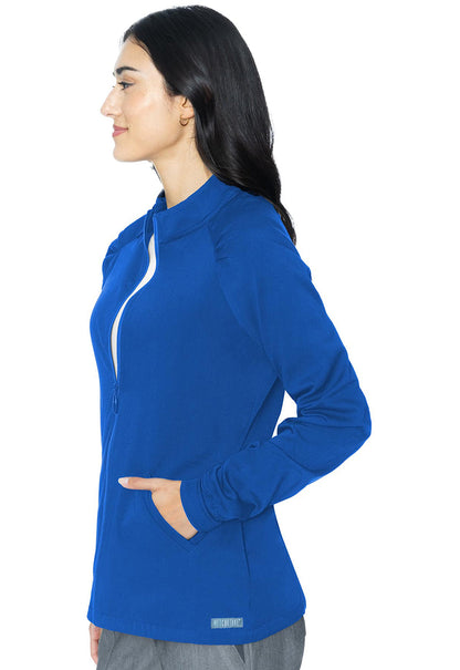 Touch MC7660 Raglan Warmup Royal Model Image Right Side | Med Couture