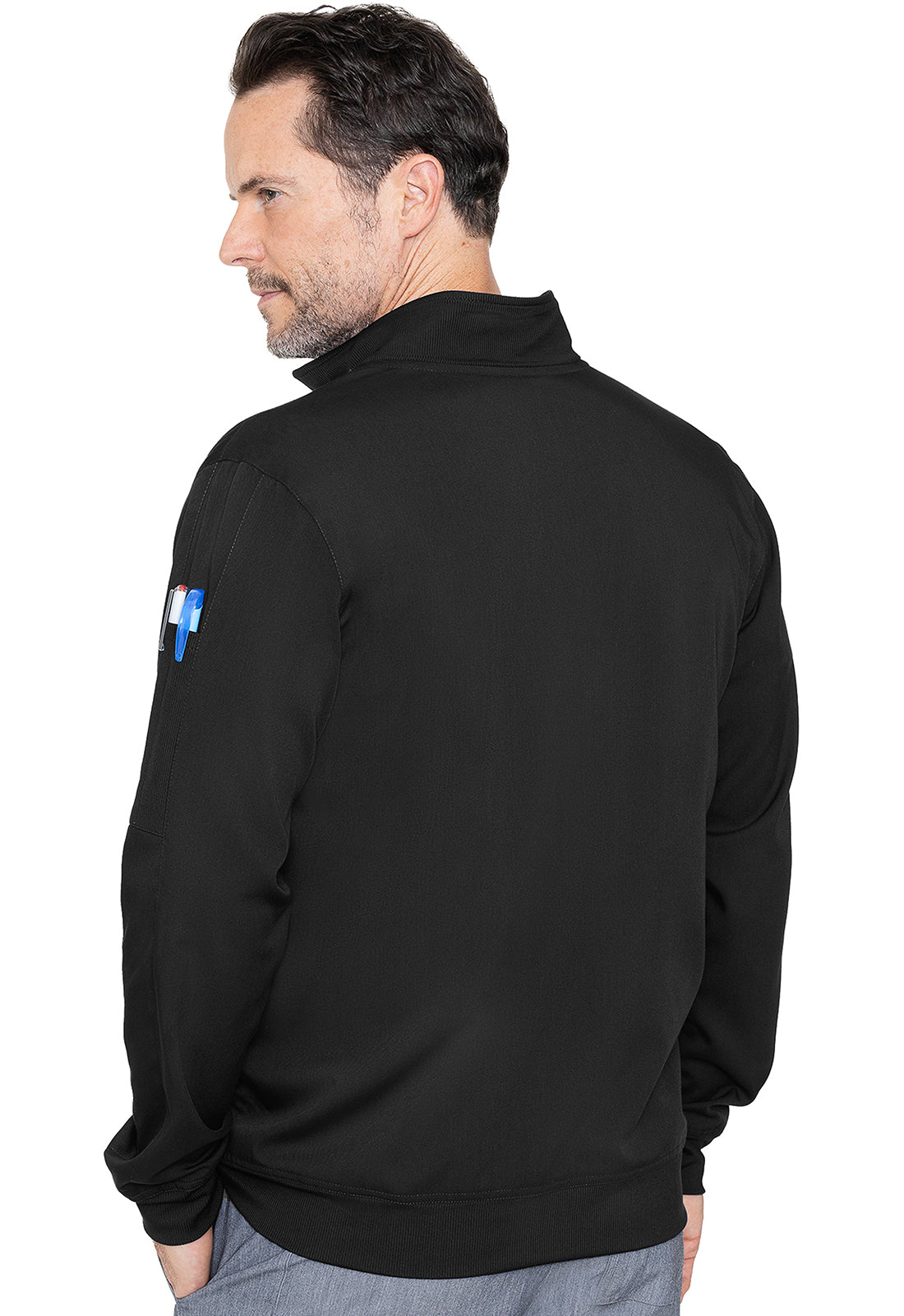 Touch MC7678 Men'S Warm-Up Black Model Image Back | Rothwear