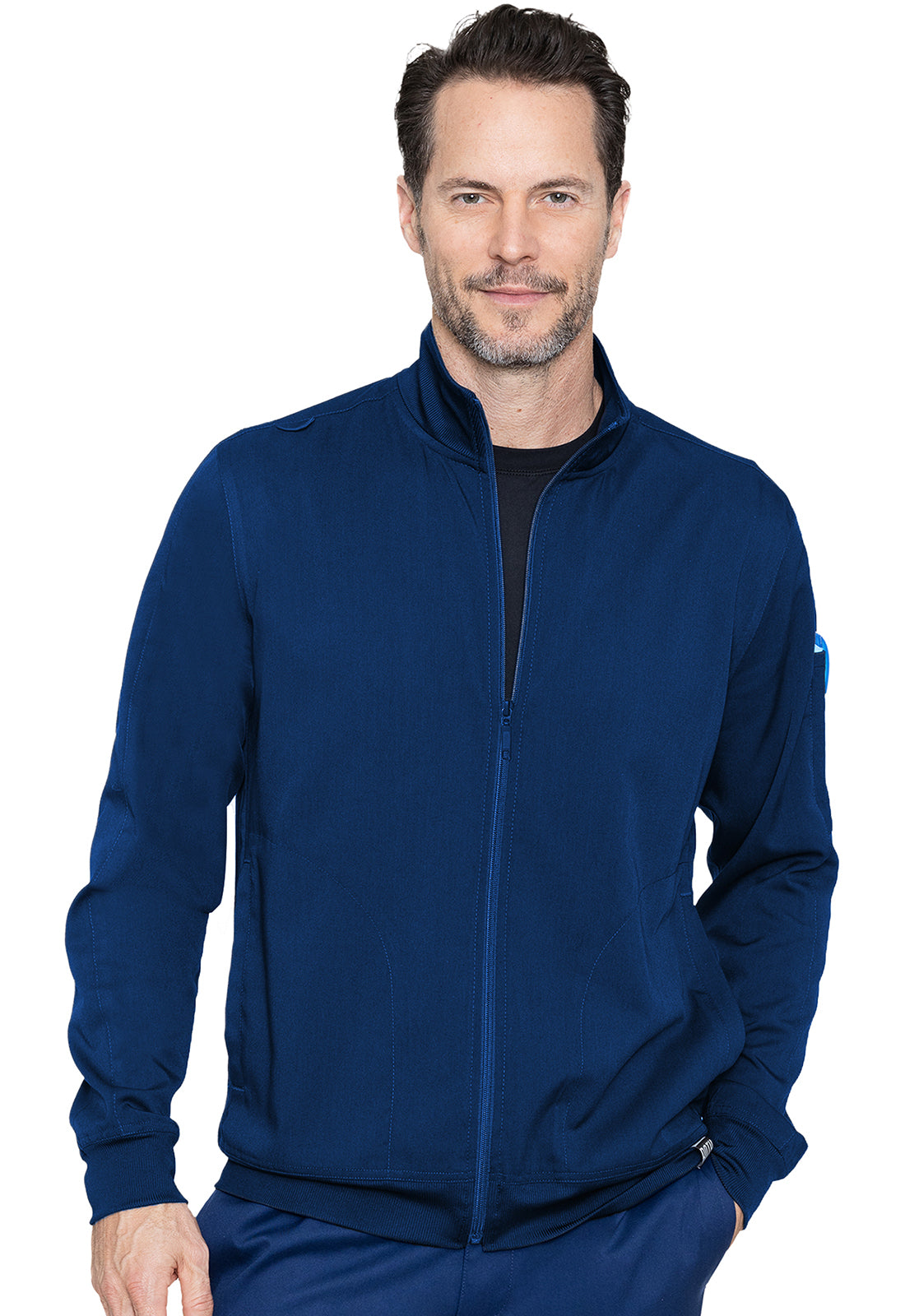 Touch MC7678 Men'S Warm-Up Navy Model Image Front | Rothwear