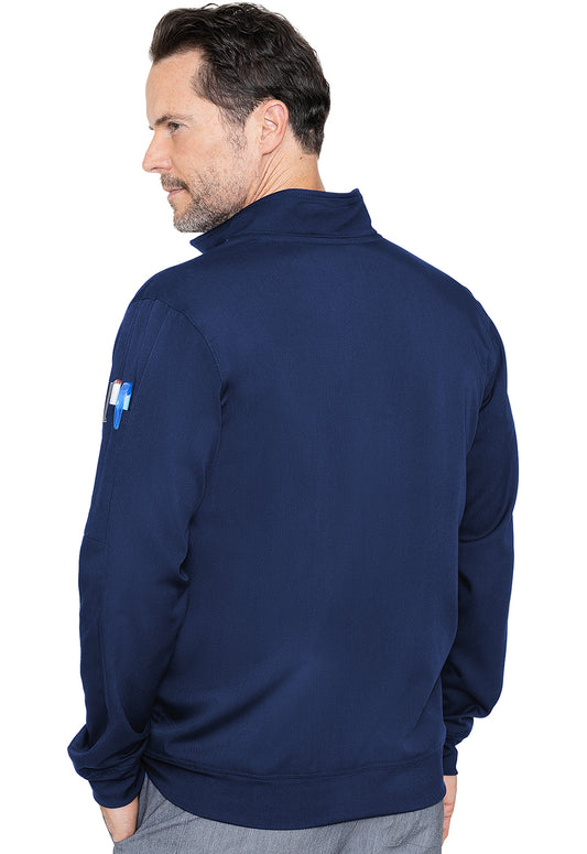 Touch MC7678 Men'S Warm-Up Navy Model Image Back | Rothwear