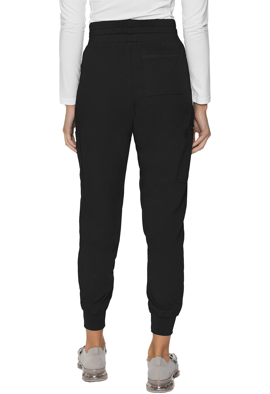 Touch MC7705 Double Cargo Jogger Black Model Image Back | Med Couture