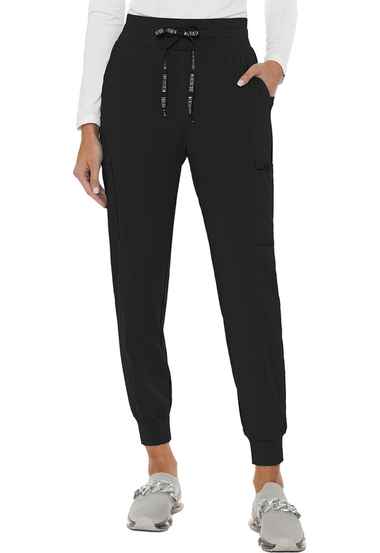Touch MC7705 Women's Double Cargo Scrub Joggers Black