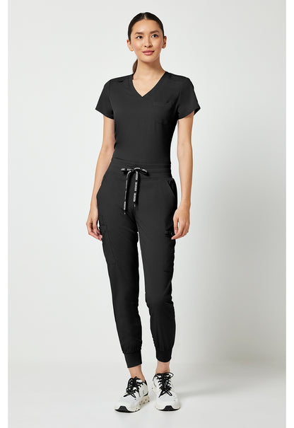 Touch MC7705 Women's Double Cargo Scrub Joggers Black