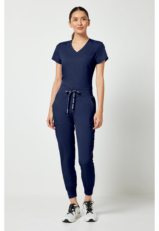 Touch MC7705 Women's Double Cargo Scrub Joggers Navy