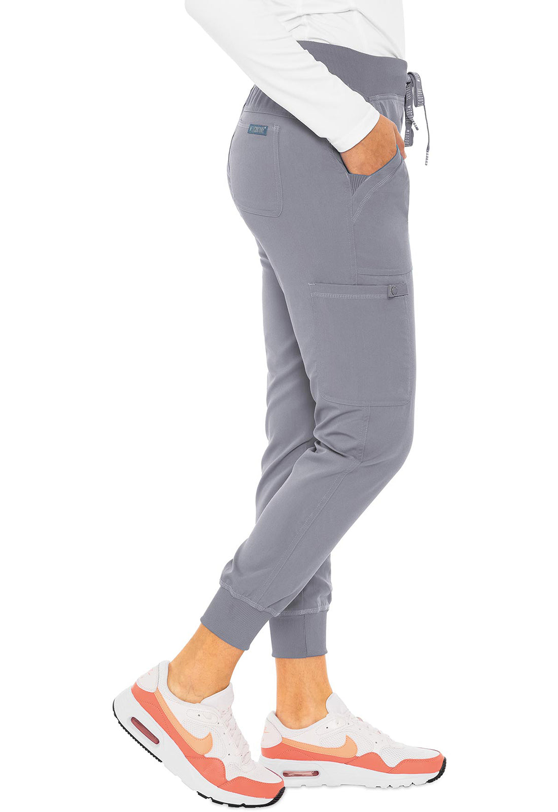 Touch MC7710 Jogger Yoga Pants Cloud Model Image Left Side | Med Couture