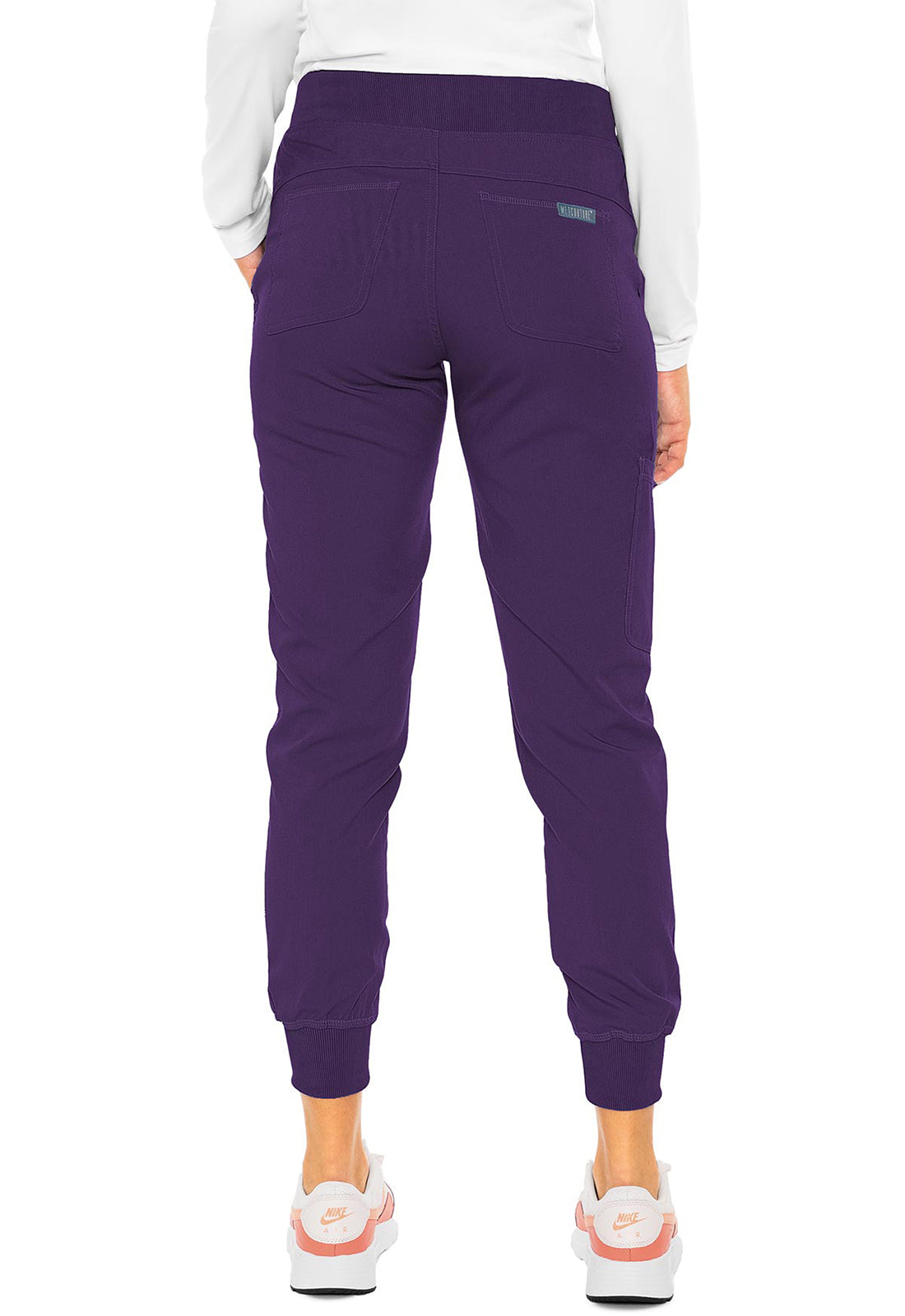 Touch MC7710 Jogger Yoga Pants Eggplant Model Image Back | Med Couture