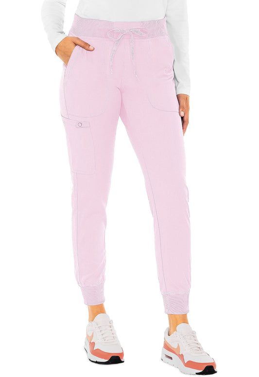 Touch MC7710 Jogger Yoga Pants Ice Pink Model Image Front | Med Couture