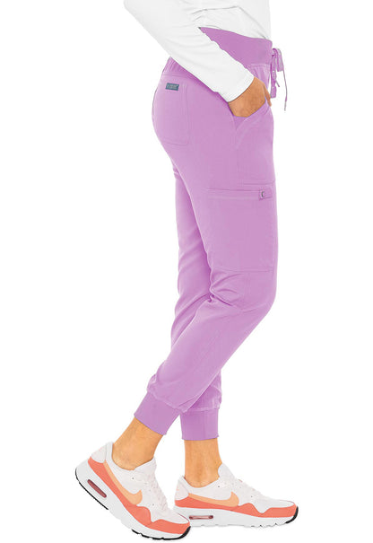 Touch MC7710 Jogger Yoga Pants Lilac Model Image Left Side | Med Couture