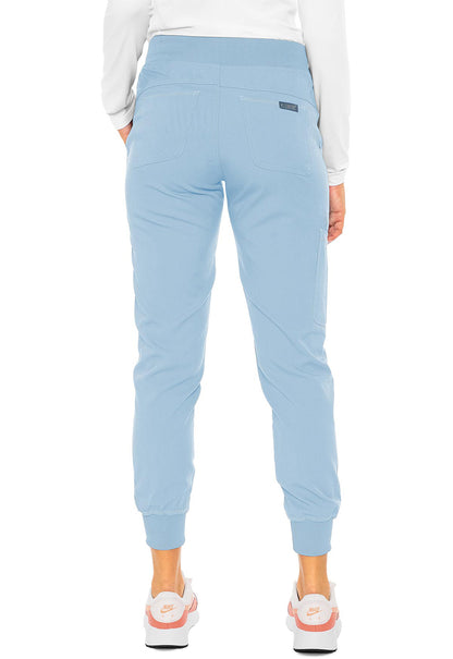 Touch MC7710 Jogger Yoga Pants Periwinkle Model Image Back | Med Couture