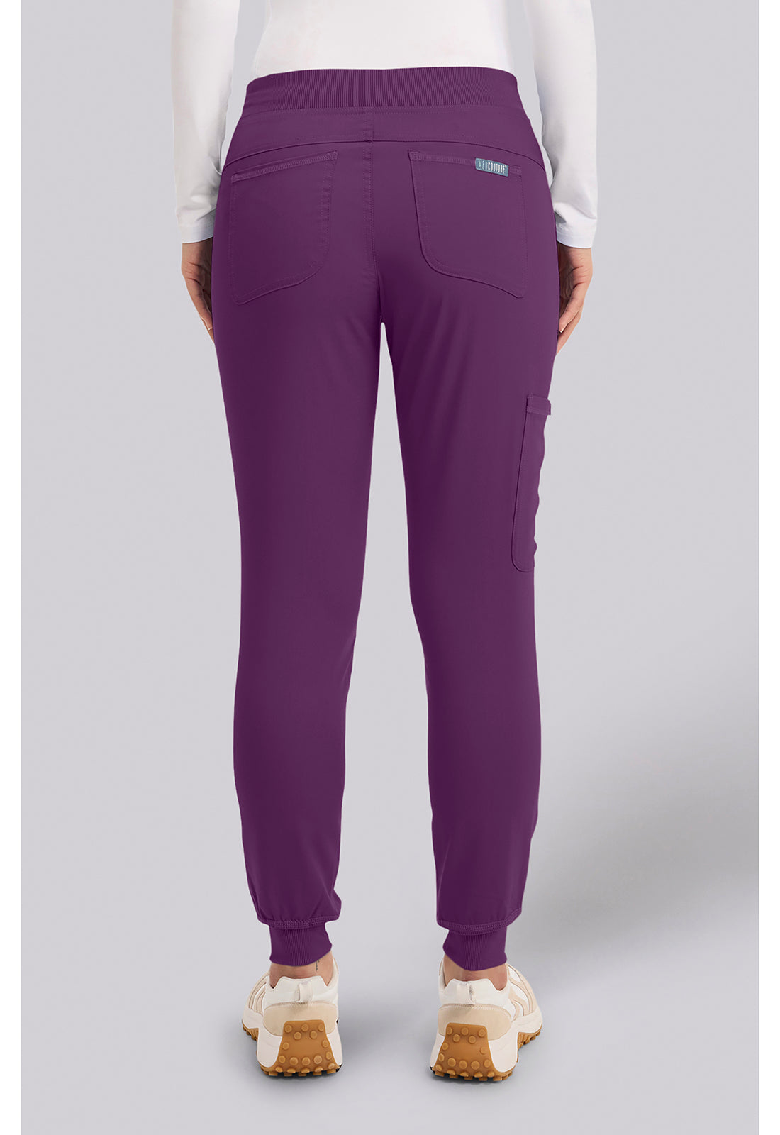 Touch MC7710 Women's Scrub Joggers Yoga Scrub Pants Eggplant