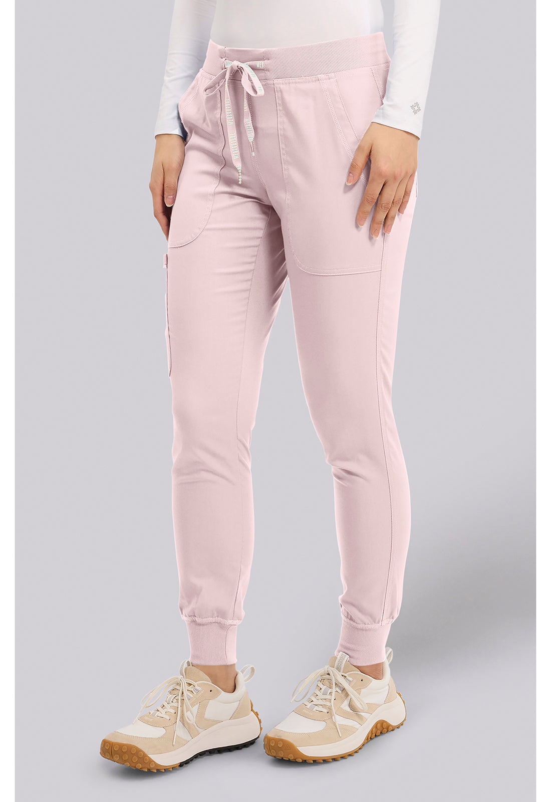Touch MC7710 Women's Scrub Joggers Yoga Scrub Pants Ice Pink
