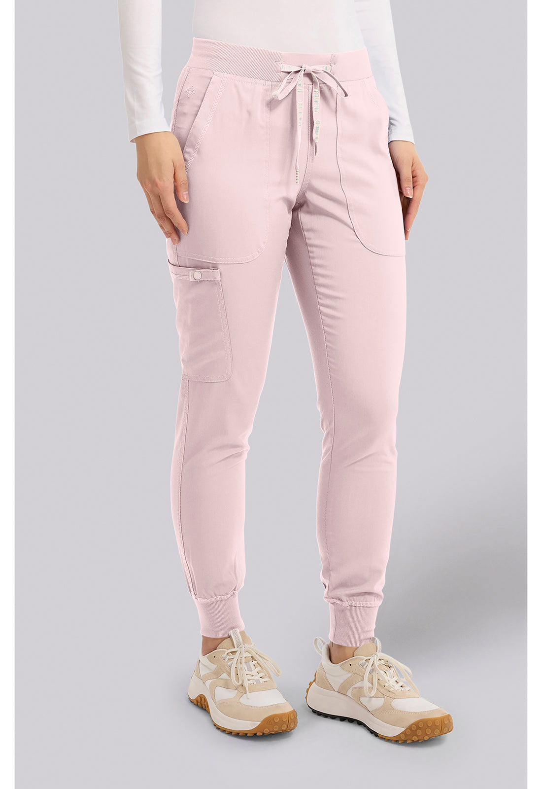 Touch MC7710 Women's Scrub Joggers Yoga Scrub Pants Ice Pink