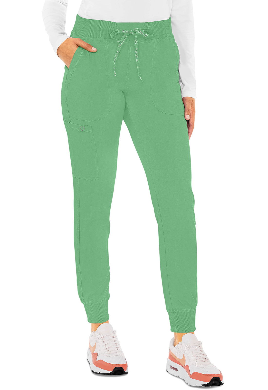 Touch MC7710 Jogger Yoga Pants Kiwi Lime Model Image Front | Med Couture