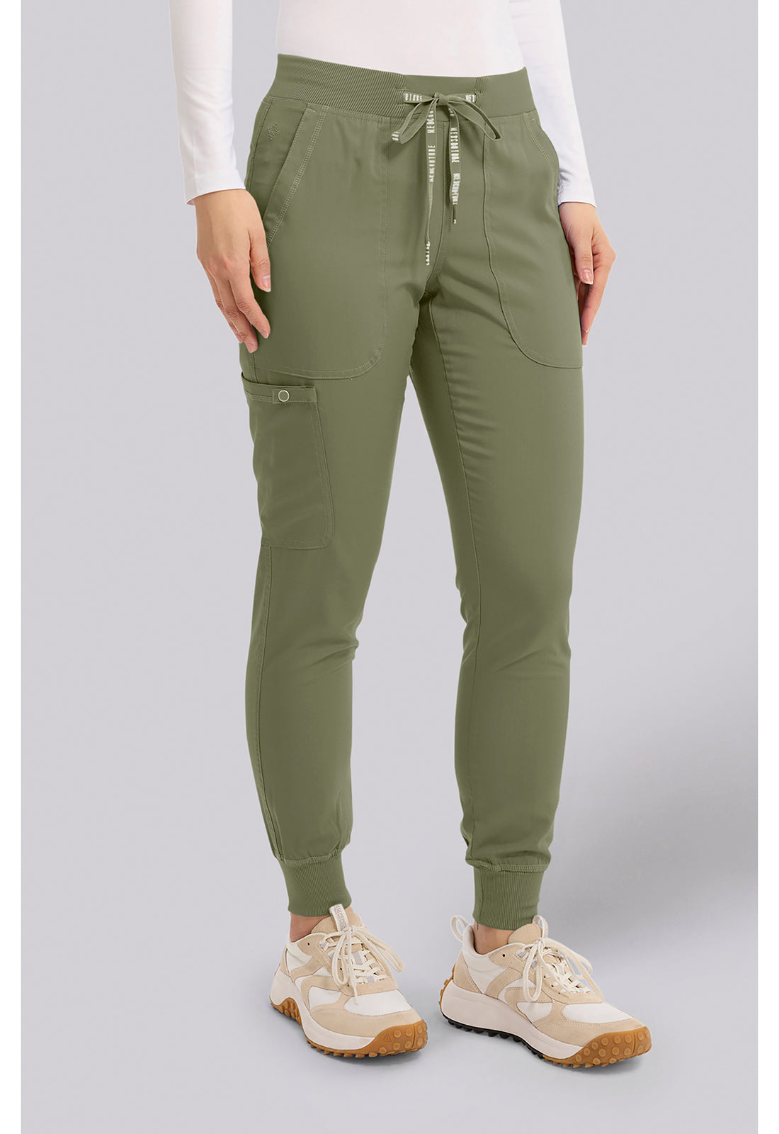 Touch MC7710 Women's Scrub Joggers Yoga Scrub Pants Olive