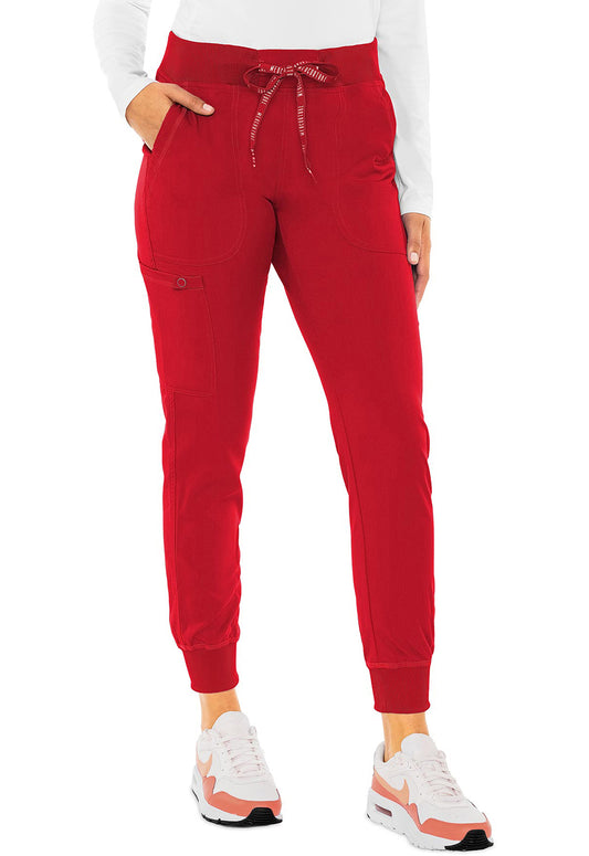 Touch MC7710 Women's Scrub Joggers Yoga Scrub Pants Red
