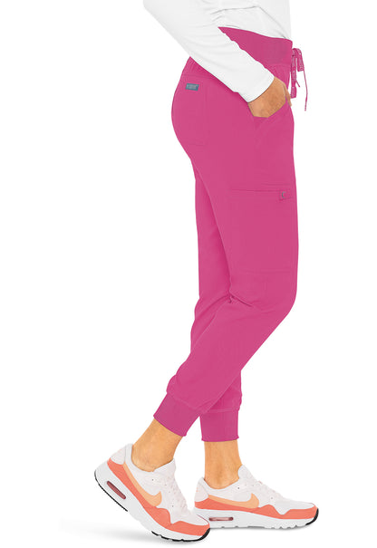 Touch MC7710 Jogger Yoga Pants Raspberry Tart Model Image Left Side | Med Couture