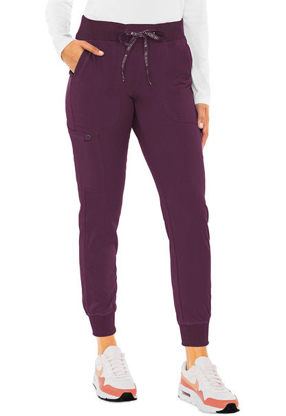 Touch MC7710 Women's Scrub Joggers Yoga Scrub Pants Wine