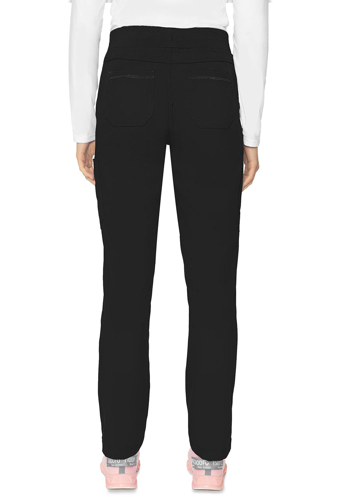 Touch MC7725 Jersey Waist Yoga Pants Black Model Image Back | Med Couture