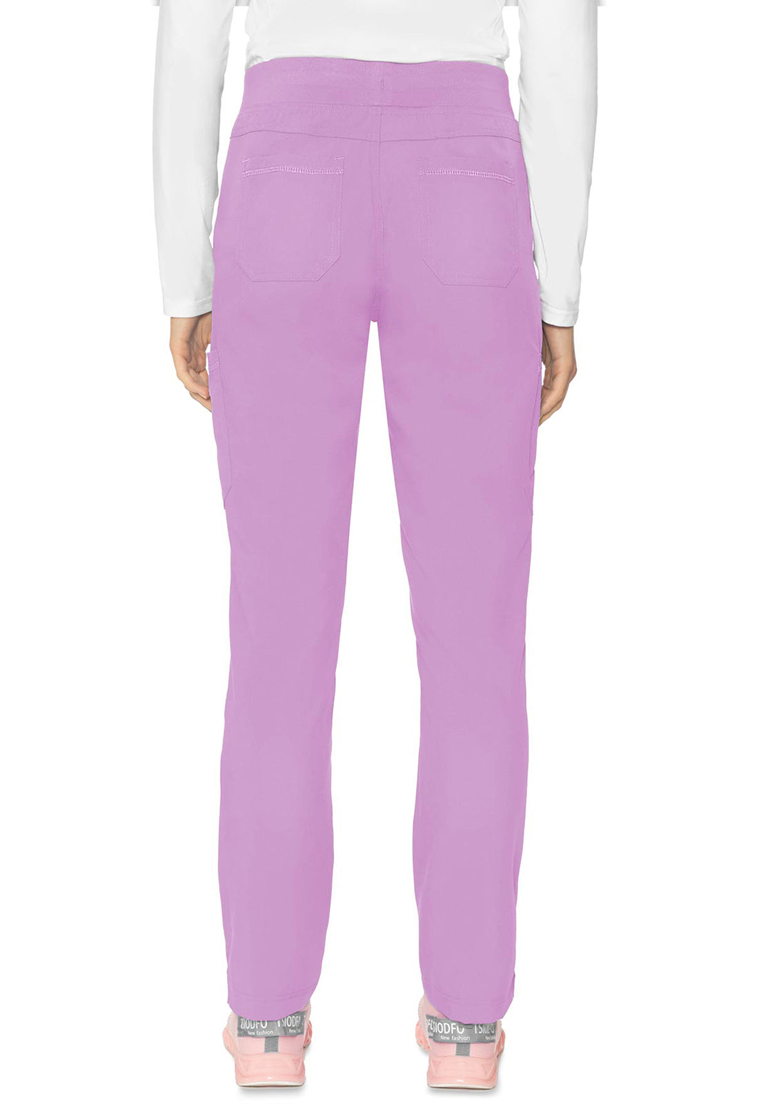 Touch MC7725 Jersey Waist Yoga Pants Lilac Model Image Back | Med Couture