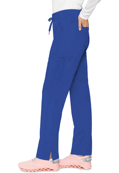 Touch MC7725 Jersey Waist Yoga Pants Royal Model Image Right Side | Med Couture