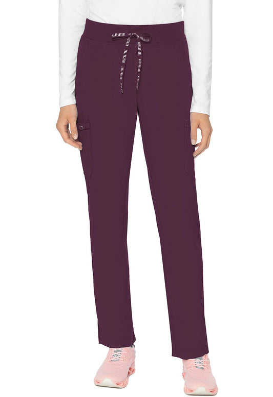 Touch MC7725 Jersey Waist Yoga Pants Wine Model Image Front | Med Couture