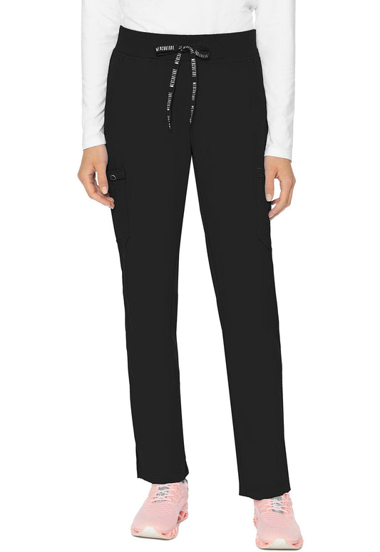 Touch MC7725 Women's Jersey Waist Yoga Scrub Pants Black