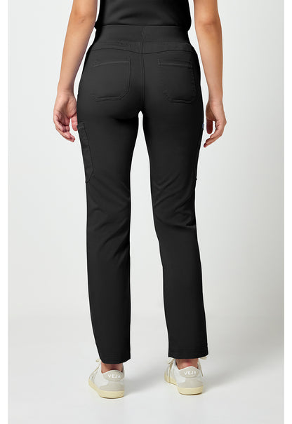 Touch MC7725 Women's Jersey Waist Yoga Scrub Pants Black