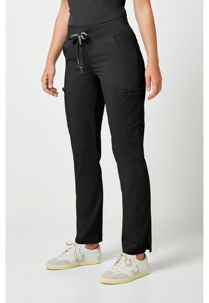 Touch MC7725 Women's Jersey Waist Yoga Scrub Pants Black