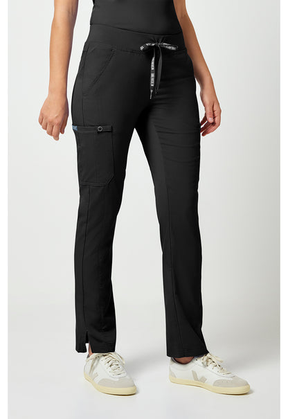Touch MC7725 Women's Jersey Waist Yoga Scrub Pants Black
