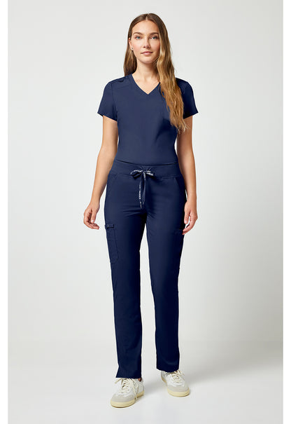 Touch MC7725 Women's Jersey Waist Yoga Scrub Pants Navy