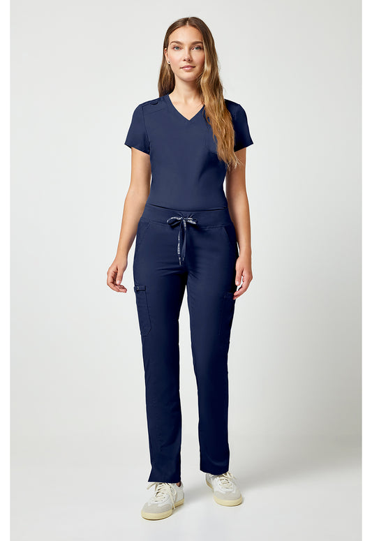 Touch MC7725 Women's Jersey Waist Yoga Scrub Pants Navy