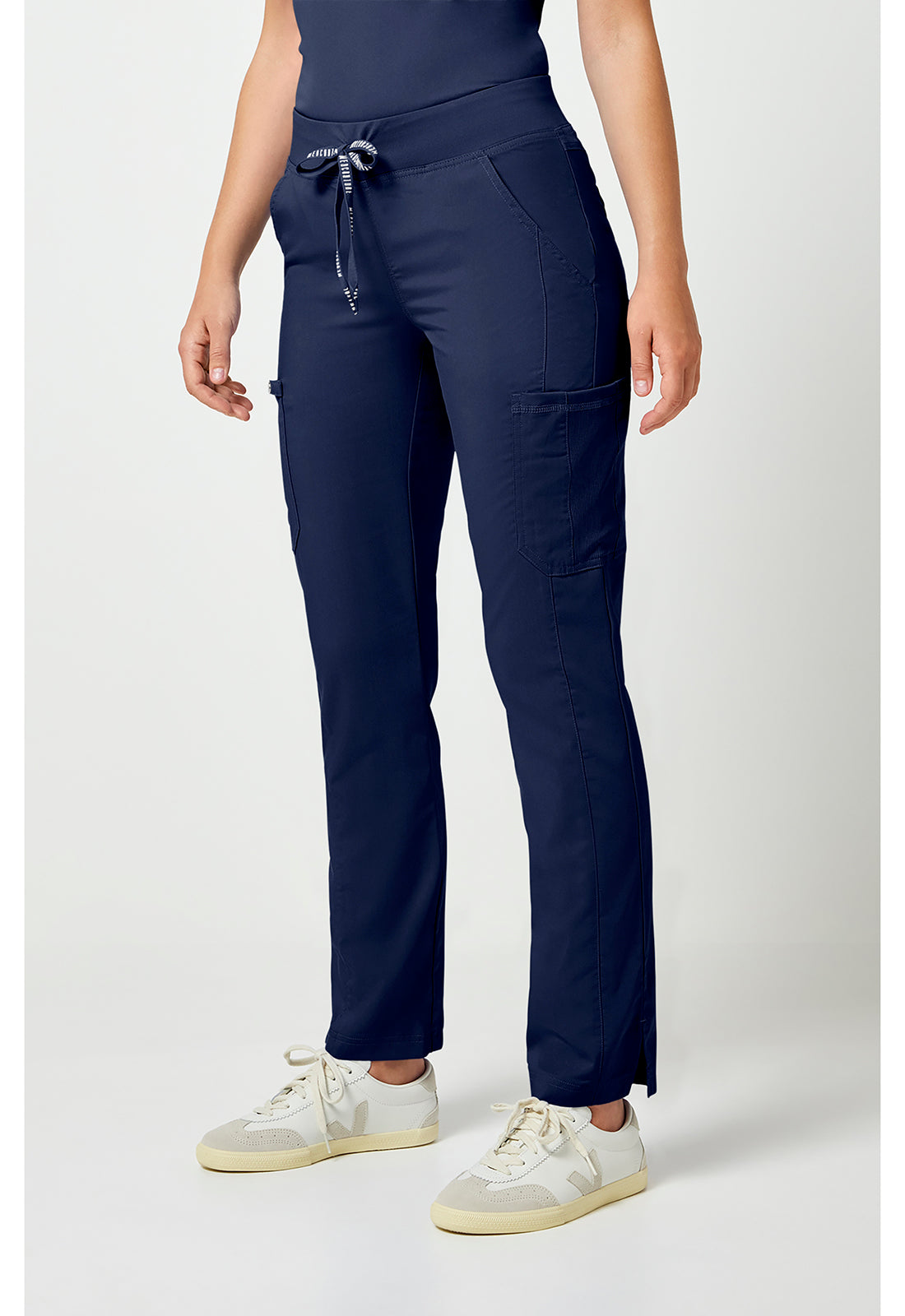 Touch MC7725 Women's Jersey Waist Yoga Scrub Pants Navy