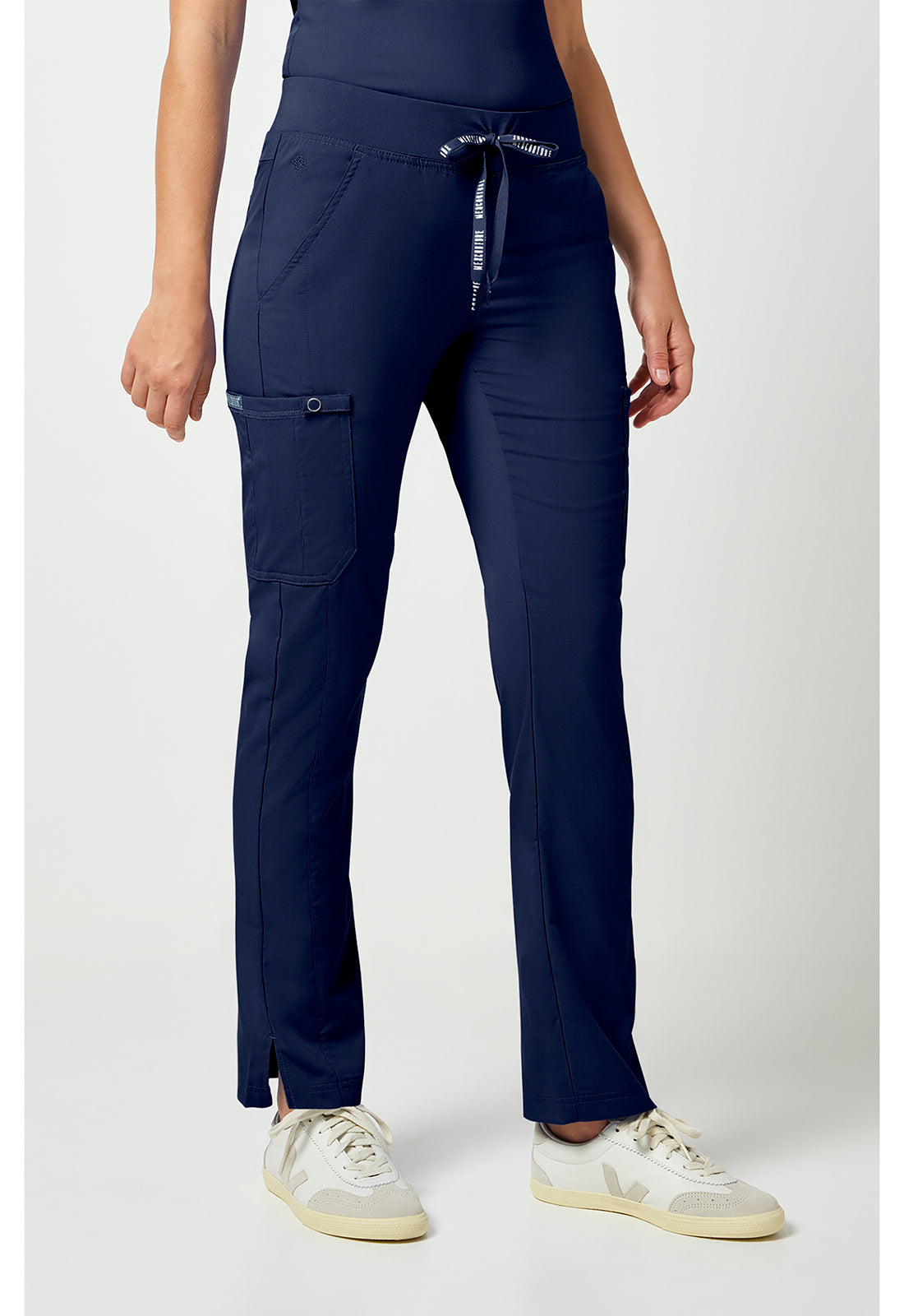 Touch MC7725 Women's Jersey Waist Yoga Scrub Pants Navy
