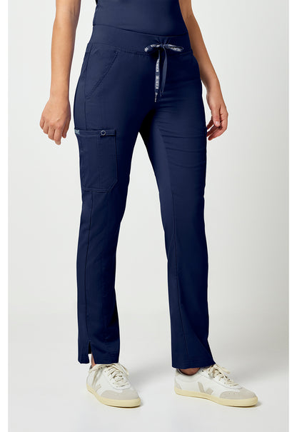 Touch MC7725 Women's Jersey Waist Yoga Scrub Pants Navy