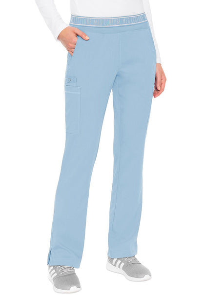 Touch MC7739 Yoga 2 Cargo Pocket Pants Periwinkle Model Image Front | Med Couture