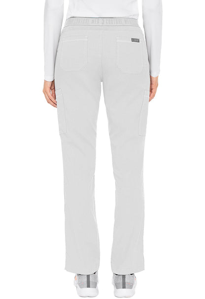 Touch MC7739 Yoga 2 Cargo Pocket Pants WHITE Model Image Back | Med Couture