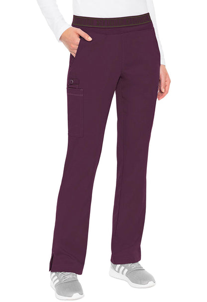 Touch MC7739 Yoga 2 Cargo Pocket Pants Wine Model Image Front | Med Couture