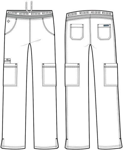 Touch MC7739 Women's Yoga 2 Cargo Pocket Scrub Pants Hunter Green
