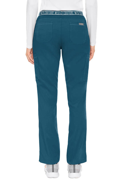 Touch MC7739 Women's Yoga 2 Cargo Pocket Scrub Pants Caribbean