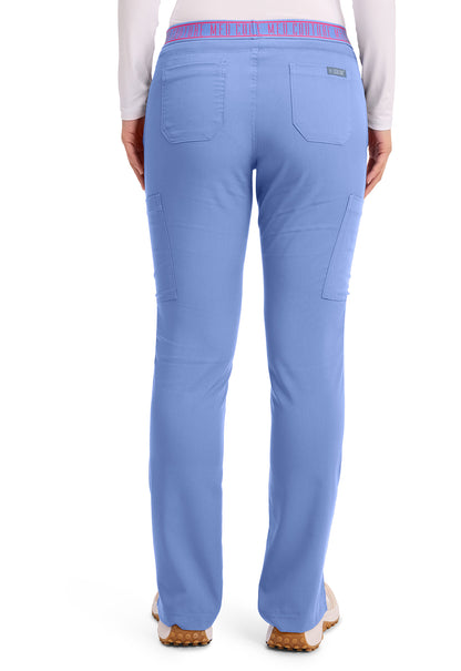 Touch MC7739 Women's Yoga 2 Cargo Pocket Scrub Pants Ciel