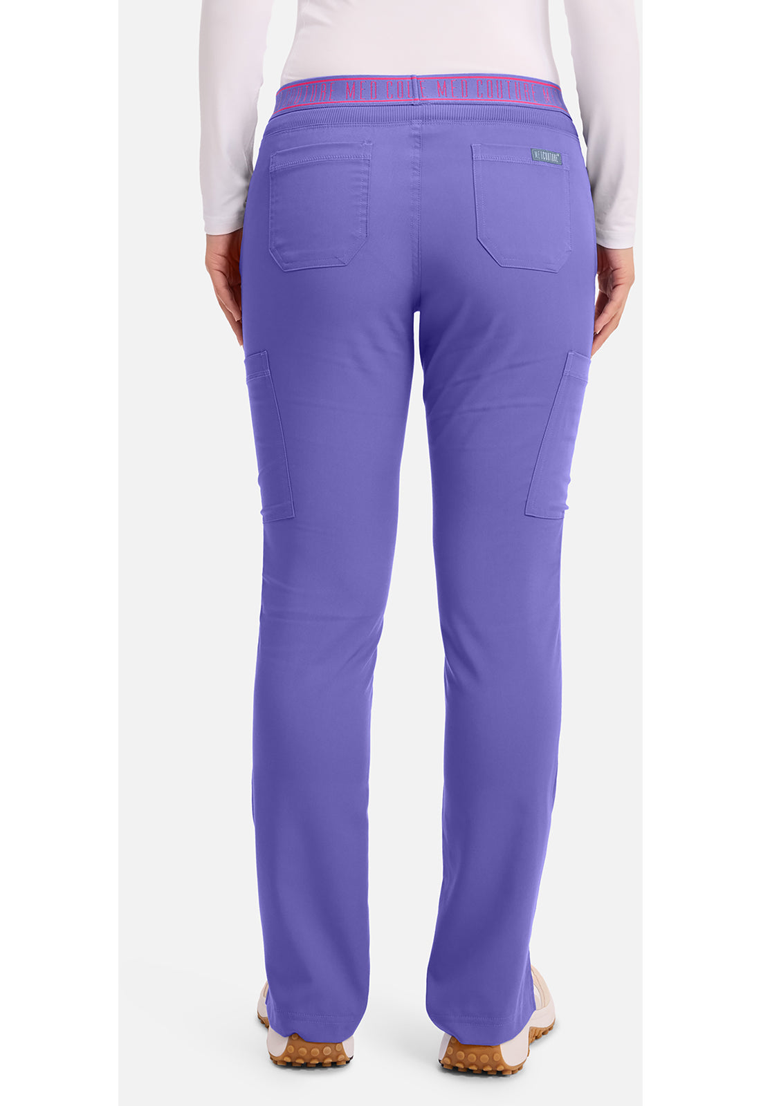 Touch MC7739 Women's Yoga 2 Cargo Pocket Scrub Pants Electric Lavender